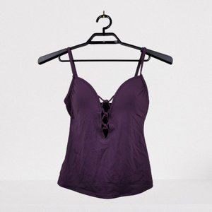 Bleu Rod Beattie Sz 6 Plunge Push-Up Tankini Top
